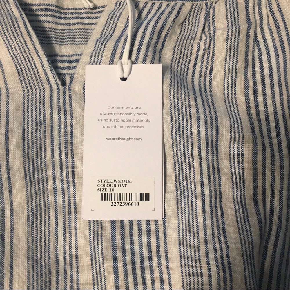 Luis Striped Hemp Midi Dress - Picture 5 of 6